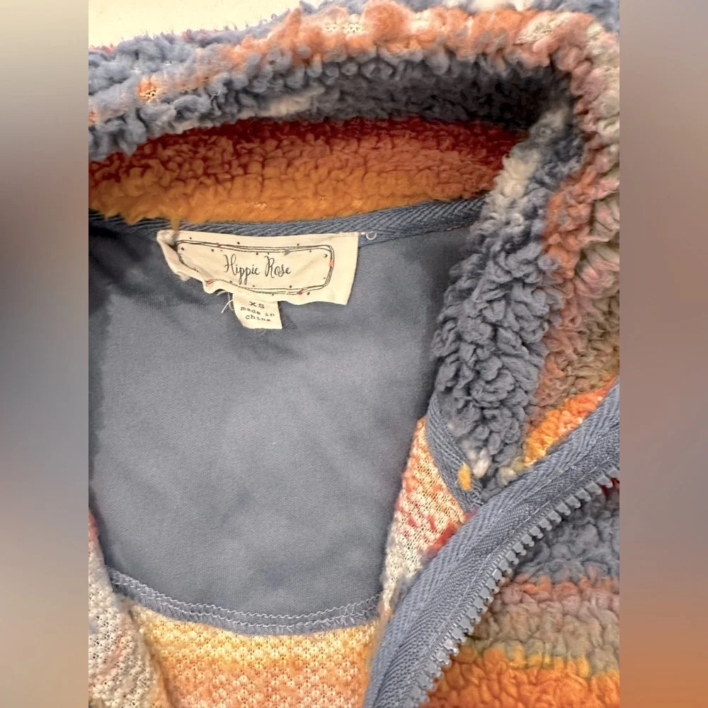 Hippie Rose sherpa zip up sweater - Picture 7 of 8